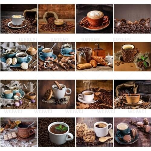 Coffee Picture Round Square Diamond Painting Handmade DIY Mosaic Patch Diamond Embroidery Home Decoration Wall Art Room Decor