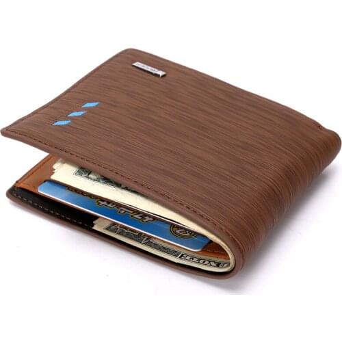 PU Leather Mens Wallet Male Short Thin Wallets Casual Coin Purse Card Holder Photo Holder Leisure