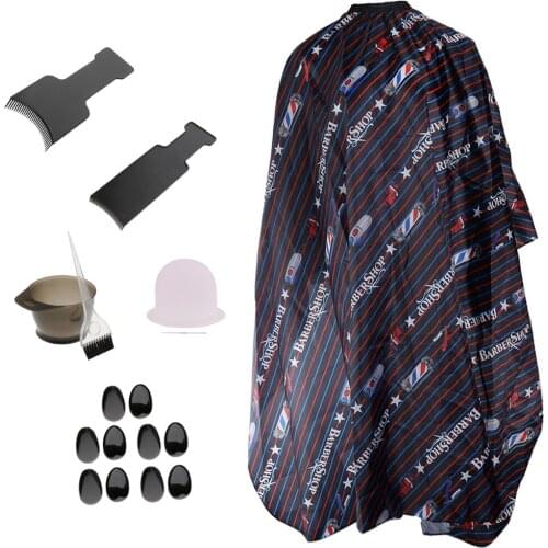Professional Salon Hair Coloring Tools Set Gown Ear Cover Brush Bowl Highlight Cap Board for Hair Coloring Protection