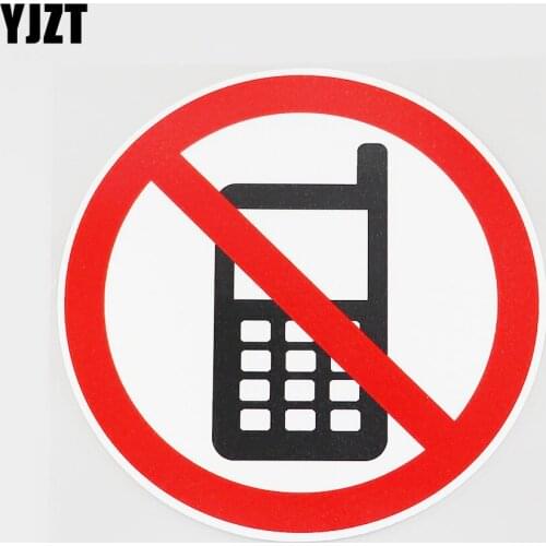 YJZT 11.7CMX11.7CM No Phone Calls Are Allowed Here PVC Decal Car Sticker Graphical 11B-0038