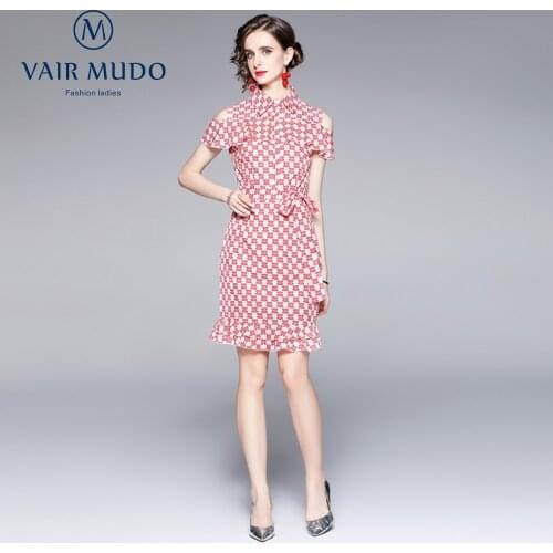 Early Autumn New Product 2021 Strapless Ruffled Temperament Dress For Female Celebrities Elegant Thin Fishtail Skirt WomenY-218