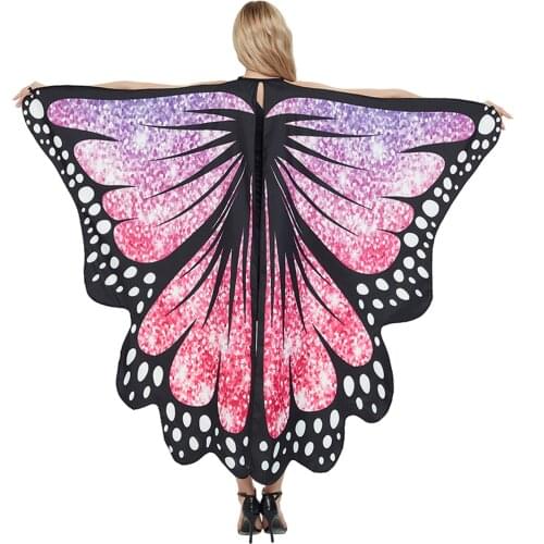 Ladys Gradient Butterfly Cloak Ball Goblin Ladys Wings Cosplay Accessories, Halloween, Christmas And Dance Parties