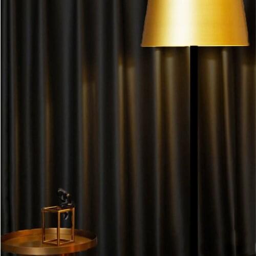 High Shading Solid Blackout Curtains for Living Room Bedroom Blinds Windows Kitchen Curtain Custom Size Plain Door Drapes