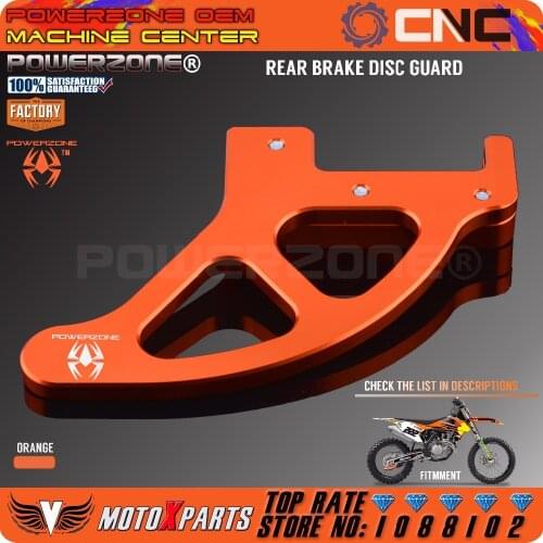 POWERZON Rear Brake Disc Guard Protector For KTM 85 125 200 250 300 350 400 450 525 530 SX XC SXF XCW EXC EXC-F SXS XCF-W SMR
