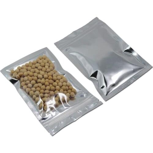 8x15cm Aluminum Foil Clear Resealable Valve Zipper Plastic Retail Packaging Packing Bag Zip Lock Mylar Bag Ziplock Package Pouch