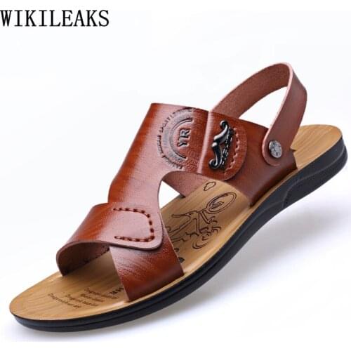 Man Sandals 2021 Summer Mens Shoes Genuine Leather Beach Sandals Men Slippers Men Summer Mens Sandals Summer Chaussure Homme