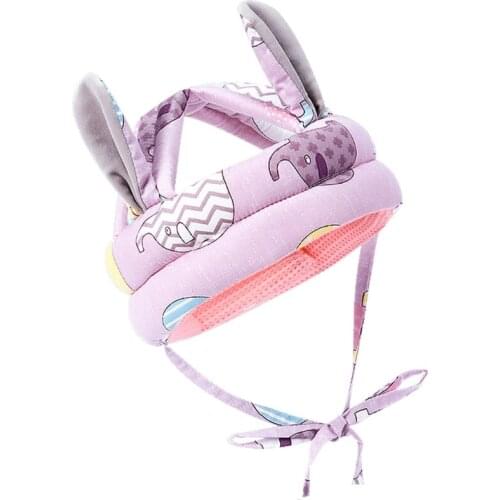 Toddler Infant Baby No Bump Safety Helmet Hat Cartoon Animal Head Cushion Bonnet 50JB