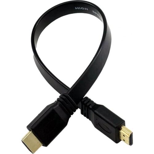 Plug and Play Adapter Cable Anti-interference Flat HDMI-compatible 1.4 1080P Data Cable for TV Set