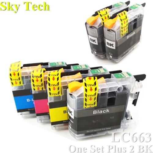 6PK Compatible Ink cartridge For Brother LC663 LC-663 , For Brother MFC-J2320 MFC-J2720 etc . A+ quality cartridges