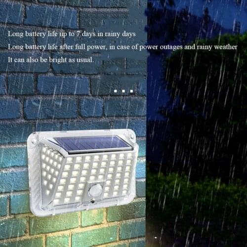 Outdoor Lighting LED Solar Wall Lamp PIR Motion Sensor Dimmable Light Waterproof Powered Garden Courtyard Led Solar Wall Light