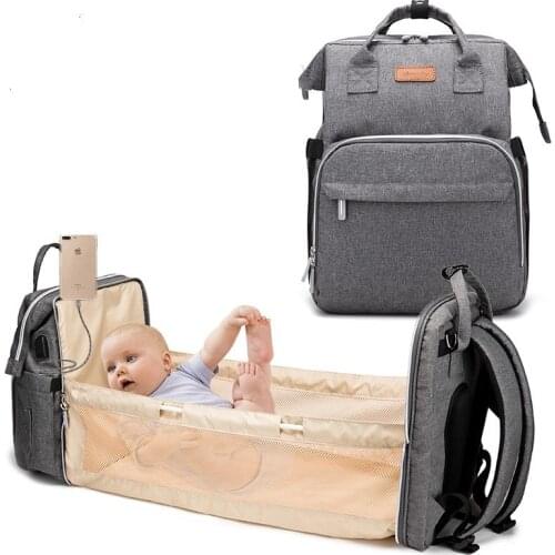 Large Capacity Diaper Bag Backpack Waterproof Maternity Bag Baby Diaper Bags with USB Interface Mummy Travel Bag for Stroller