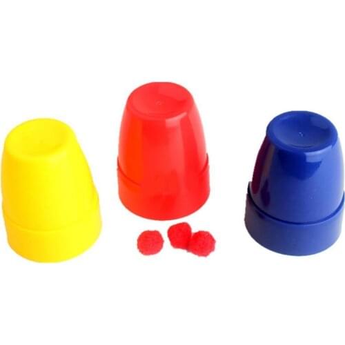 Chidlren Magic Tricks Toys Junior Magic Three Cup Ball Magic Toy Beginner Funny Magicians Professional Simple Magic Tricks M2N8