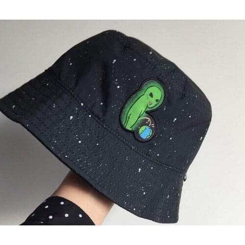Funny alien cartoon embroidery fisherman hat