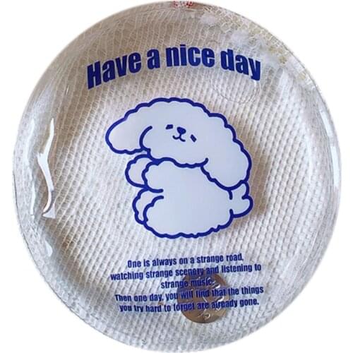 Winter Reusable Mini Round Hand Body Warmer Cute Cartoon Pattern Gel Liquid Heat Packs Portable Instant Self Heating Bag