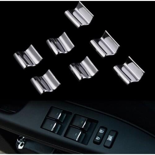YAQUICKA 7Pcs Car Interior Door Window Lift Switch Cover Trim Stickers Styling For Lexus ES200 ES250 ES300h NX200 200t 300h