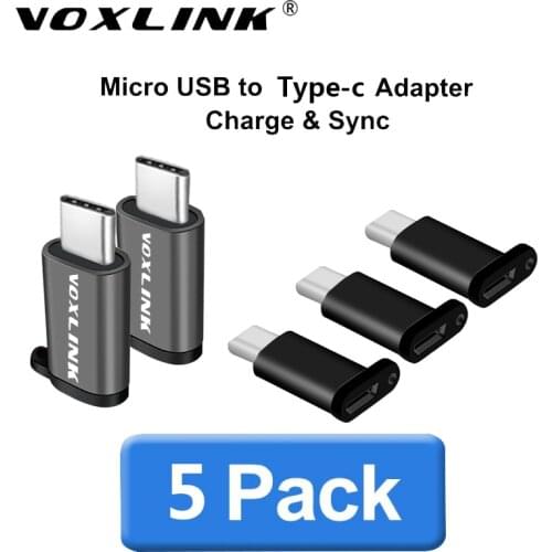 VOXLINK Micro USB To TypeC Adapter Alloy Case Android Micro USB Connector To Type C For Huawei For Xiaomi With Keychain Adaptors