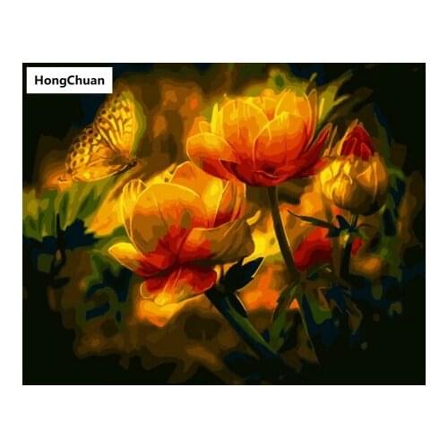 Butterfly flower diamond painting cross stitch needlework home decoration mural 5D DIY square/round mosaic diamond embroidery