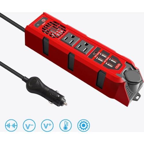 Car Inverter Converter M7e1 Over-Temperature Protection 12v/24v 200w Great Convenience Power Supply Car Adapter Charge Converter