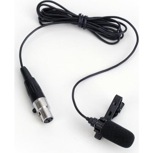 Large Range Sound-absorbing !! Professional Lavalier Lapel Condenser Microphone For SHURE Wireless Bodypack mini 4 Pin 4-Pin XLR