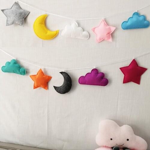 Home Decoration Nordic Childrens Tent Decoration Cloud Felt Raindrop Pendant Kids Room Wedding Decor Lovely Photography Props