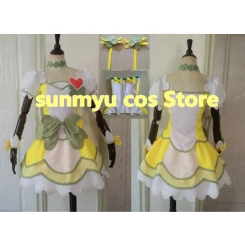 DOKIDOKI! PTECURE pre cure Cure Rosetta Yotsuba Arisu Cosplay Costume,Custom Size Halloween Wholesale