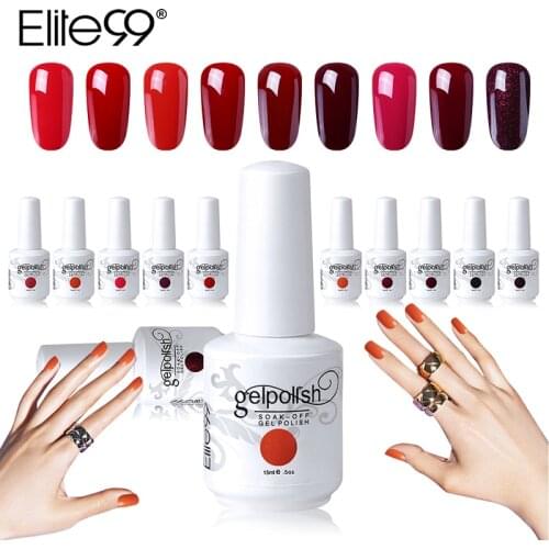 Elite99 15ml Wine Red Color Gel Polish Long Lasting Gel Nail Polish Soak Off UV LED Gel Varnishes DIY Nail Art Design Polish Gel
