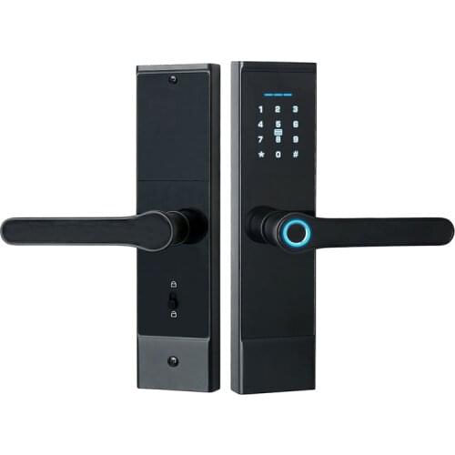 Hot Sale Smart Tuya Wifi Mobile Phone Remote Control Finger Print Passcode Key Card Home Fingerprint Door Lock