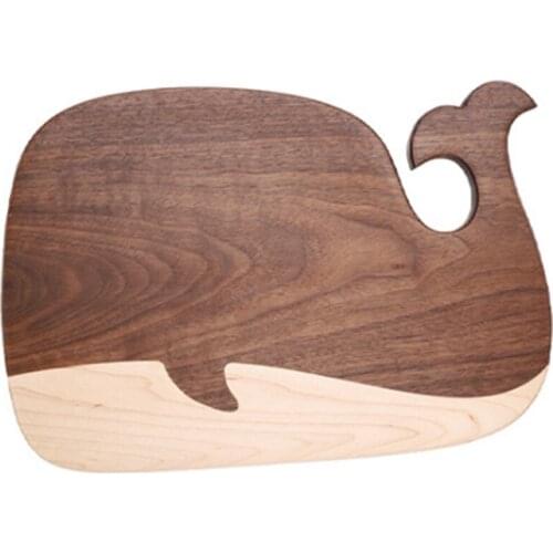 Creative Black Walnut Whale Cutting Board Solid Wood Cutting Board Complementary Food Board Sushi Pizza Tray