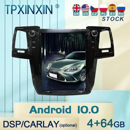 10.0 For Toyota Fortuner 2007-2015 / HILUX Android Car Stereo Radio with Screen Tesla Radio Player Car GPS Navigation Head Unit