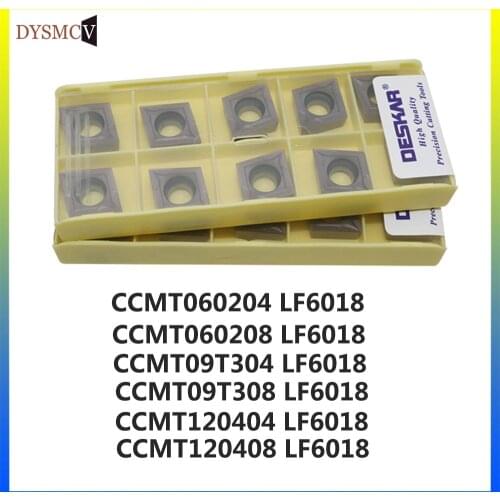 DESKAR 100% CCMT060204 LF6018 CCMT09T304 LF6018 CCMT120404 LF6018 CNC metal turning tools carbide inserts for stainless steel