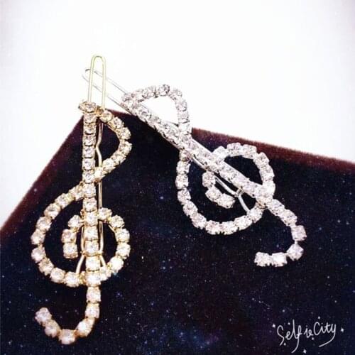 Fashion Pearl Hair Clips Women Girls Elegant Design Musical Note Star Round Hairpin Barrette Hair Pins Ponytail Hair Accessories