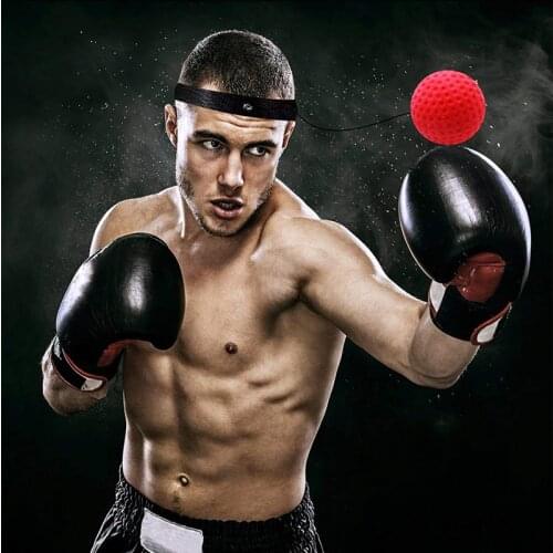 Muay Thai Boxe Punching Ball Head-Mounted Boxing Ball Reflex Speed Punch Improve Reaction Hand-Eye Training Exercise Equipment
