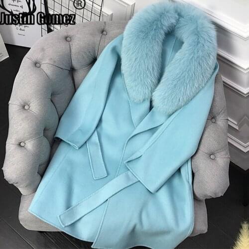 Soft Fox Collar Cloak Winter Warm Long Wool Coat Thicken Cozy Classic Outwear 2020 Hot Sale Temperament Coats For Women