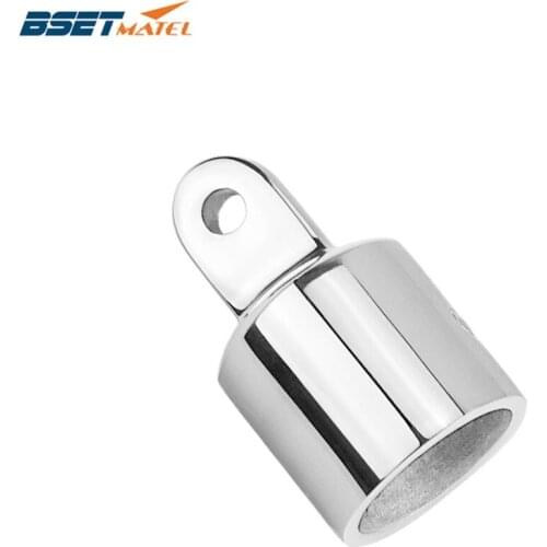 Stainless Steel 316 Pipe Eye End Cap Bimini Top Fitting Hardware Marine Boat Yacht External Eye End Canopy Tube End