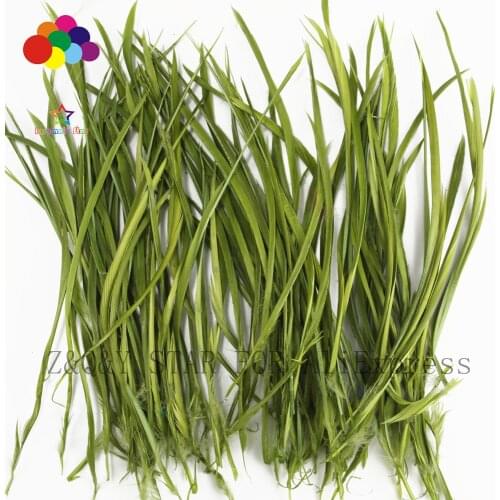 50-100 Natural Goose Monofilament Feathers 15-20CM Dye Army Green DIY Craft Accessories Feather