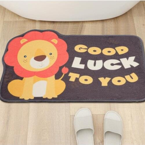 Anti-slip Entrance Doormat Vacuuming Kitchen Bedroom Bath Floor Mats Cartoon Absorbent Carpet Kitchen Rug for Home Decorative