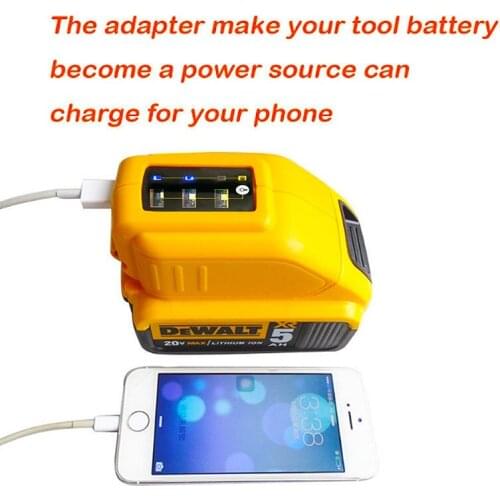 New Adapter Charger DCB090 DCB200 DCB184 USB Charger 12V/20V for Dewalt DCB090 Max USB Power Source Cordless Power