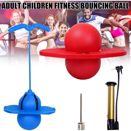 Pogo Bouncing Ball with Handle and Ball Pumps Jump Toy Pogo Maximum Load-Bearing 220lb Suitable for Children Adult RW