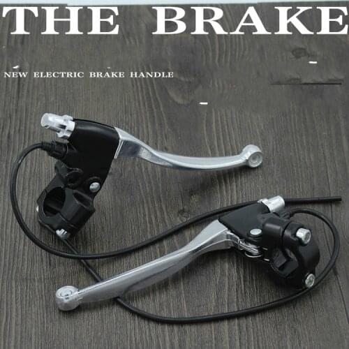 Disassembly Type Electric Vehicle Scooter Brake Lever Handle Brake Handle with Line Thickened All Aluminum White