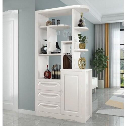 Solid wood room cabinet wine cabinet modern Chinese living room porch cabinet door hall decorative partition cabinet screen doub