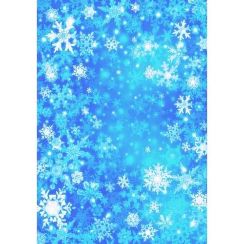Blue Photography Backdrops Snowflake Bokeh Christmas Backgrounds for Photo Studio Party Children Kids New Born Baby Photophone