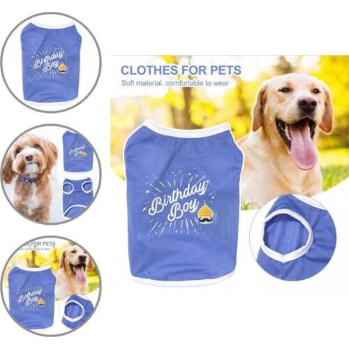 Light Lovely Pet Dog Cats Sleeveless T-shirt Clothes Breathable Pet Clothes Adorable for Teddy