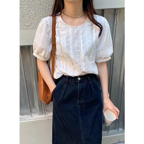 TUOLUNIU Short Sleeve Blouses