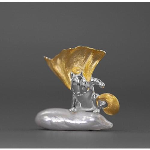 S.EAST SUN 925 Sterling Silver Handmade Natural Pearl Brooch Pendant dual purpose, suitable for womens party gift jewelry