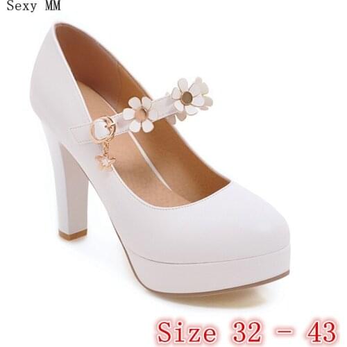 Women High Heel Shoes Platform Pumps Woman High Heels Party Wedding Shoes Kitten Heels Small Plus Size 32 33 - 40 41 42 43
