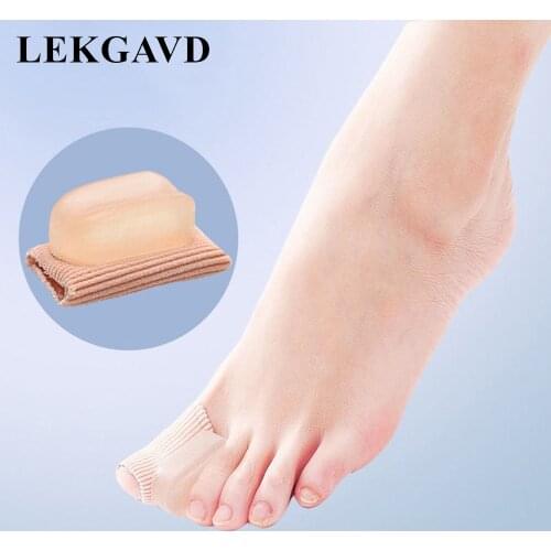 1pair Soft Silicone Gel Tube Toe Separators Spacers Alignment Bunion Pain Relief Foot Care Tool Orthopedic Supplies H21H101