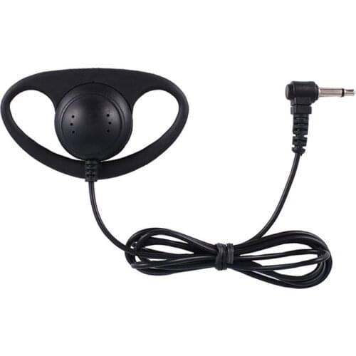 1 PC 3.5mm Jack D-Shape Listen Only Earpiece Headset For Two Way Radios Walkie Radio Headphones