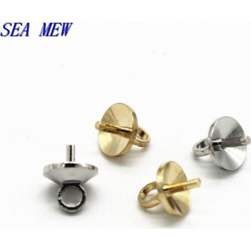 100pcs Metal Copper Pendant Clasps Eye Pins Bail Findings Eyelets Hooks Beads Cap For Jewelry Making