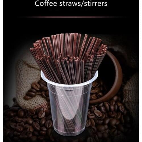 100 Pieces Of Coffee Straw Plastic Drinking Water And Stirring Tea Milk Tool Supplies Holiday Event Party Accessories