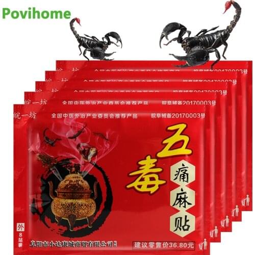 16pcs Scorpion Venom Pain Relief Plaster For Neck Back Cervical Knee Joints Muscle Arthritis Stickers Analgesic Patches C2279